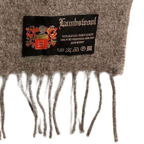 Lambswool Wool Fall Winter Scarf Made In Italy 
Brown One Size - Picture 5 of 5